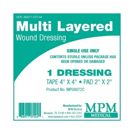 MPM Medical - Repel - MP00072 - Composite Dressing Repel 4 X 4 Inch Square