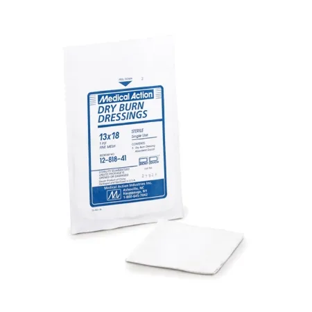 Medical Action - 12-818-66 - Burn Dressing Medical Action 18 X 18 Inch 4 per Pack Sterile 1-Ply Square