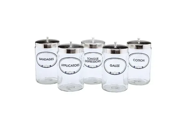 Graham-Field - 3454 - Sundry Jars 5 Lbld W/Cvrs Grafco Labeled - Medical/Surgical