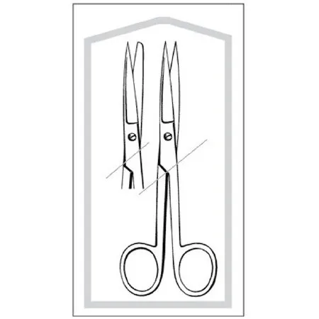 Sklar - Econo - 96-2521 -  Operating Scissors  5 1/2 Inch Length Floor Grade Stainless Steel Sterile Finger Ring Handle Straight Sharp Tip / Blunt Tip