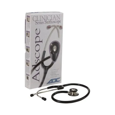 American Diagnostic - Adscope 603 - 603BK -  Classic Stethoscope  Black 1 Tube 22 Inch Tube Double Sided Chestpiece