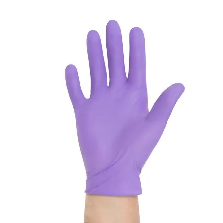 O & M Halyard - Purple Nitrile-Xtra - 50601 - O&M Halyard Purple Nitrile Xtra Exam Glove Purple Nitrile Xtra Small NonSterile Nitrile Extended Cuff Length Textured Fingertips Purple Chemo Tested