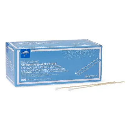 Medline - MDS202000 - Swabstick Cotton Tip Wood Shaft 6 Inch Sterile 2 per Pack