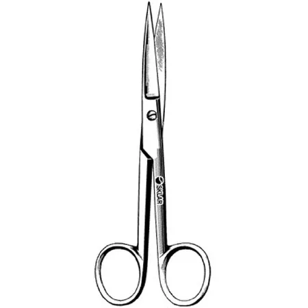 Sklar - 22-1155 - Operating Scissors Sklar 5-1/2 Inch Length Or Grade Stainless Steel Finger Ring Handle Straight Sharp Tip / Sharp Tip