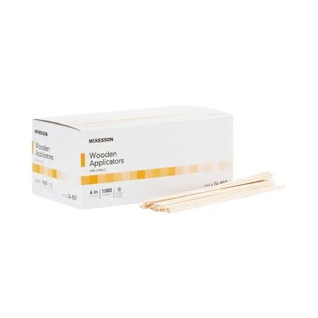 McKesson - From: 24-807 To: 24-808 - Applicator Stick Without Tip Wood Shaft 6 Inch NonSterile 1000 per Pack