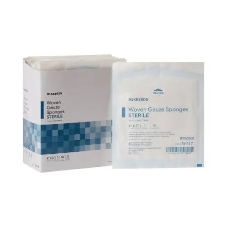 McKesson - 16-4241 - Gauze Sponge 4 X 4 Inch 1 per Pack Sterile 12 Ply Square