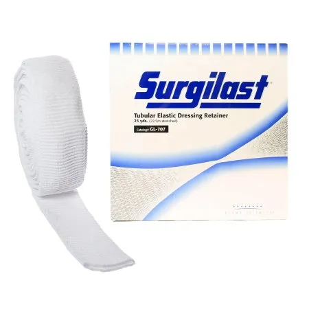 Gentell - Surgilast - GL707 - Elastic Net Retainer Dressing Surgilast Tubular Elastic 25 Yard Size 6 White Medium Head / Shoulder / Thigh NonSterile