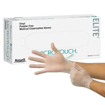 Ansell Healthcare - Micro-Touch Elite - 3092 - Ansell Micro Touch Elite Exam Glove Micro Touch Elite Medium NonSterile Stretch Vinyl Standard Cuff Length Smooth Ivory Not Rated