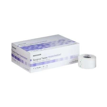McKesson - 16-47210 - Medical Tape Transparent 1 Inch X 10 Yard Plastic NonSterile