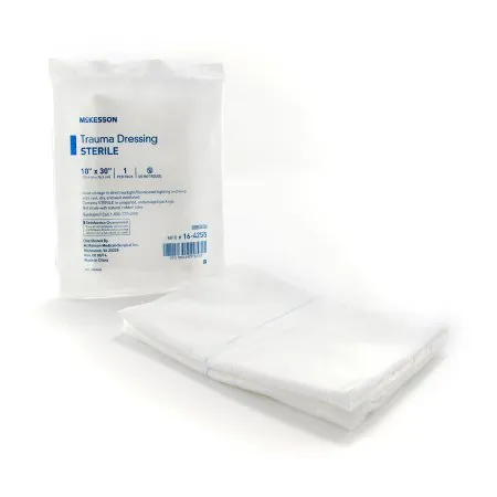 McKesson - 16-4255 - Trauma Dressing 10 X 30 Inch 1 per Pack Sterile Rectangle