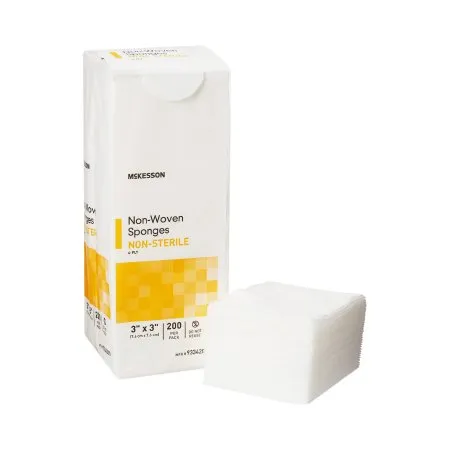 McKesson - 93342000 - Nonwoven Sponge 3 X 3 Inch 200 per Pack NonSterile 4 Ply Square