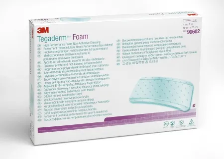 3M - 90602 - Tegaderm High Performance Foam Dressing Tegaderm High Performance 4 X 8 Inch Without Border Film Backing Nonadhesive Rectangle Sterile
