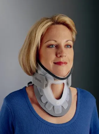 DJO - ProCare Transitional 172 - 79-83283 - Rigid Cervical Collar Procare Transitional 172 Preformed Adult Short Two-piece / Trachea Opening 2-1/4 Inch Height 13 To 22 Inch Neck Circumference