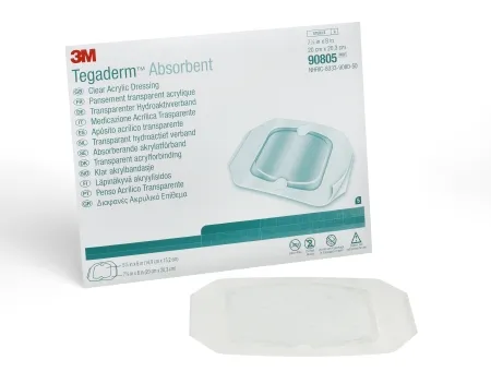3M - 90805 - Tegaderm Transparent Film Dressing Tegaderm 7 7/8 X 8 Inch Frame Style Delivery Square Sterile