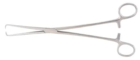 McKesson - 43-1-386 - Argent Tenaculum Forceps Argent Schroeder Braun 9 3/4 Inch Length Surgical Grade Stainless Steel NonSterile Ratchet Lock Finger Ring Handle Straight