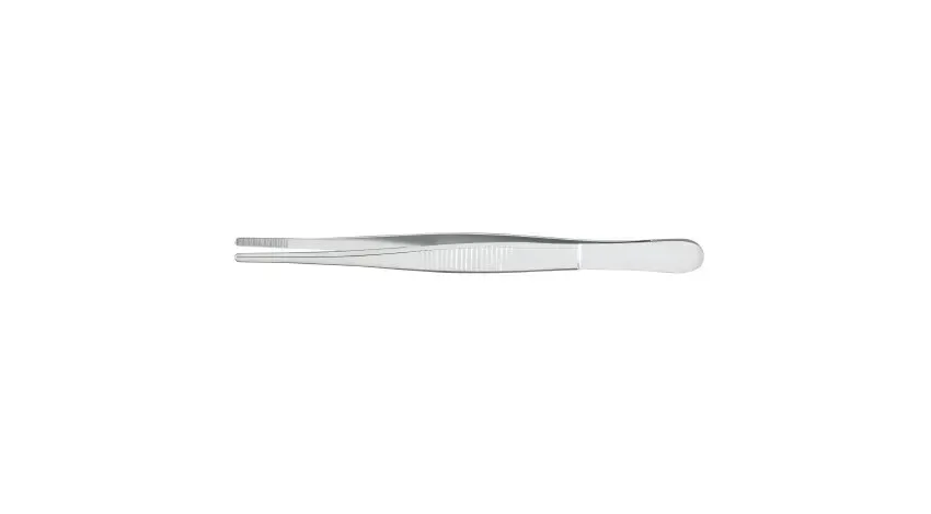 McKesson - 43-2-705 - Dressing Forceps McKesson 4-1/2 Inch Length Office Grade Stainless Steel NonSterile NonLocking Thumb Handle Serrated Tip