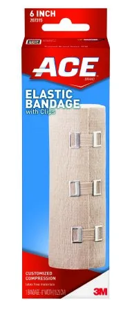 3M - 207315 - ACE Elastic Bandage ACE 6 Inch X 5 1/3 Foot Clip Detached Closure Tan NonSterile Standard Compression