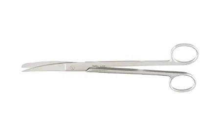 Integra Lifesciences - Miltex - 5-228 - Dissecting Scissors Miltex Sims 8 Inch Length Or Grade German Stainless Steel Nonsterile Finger Ring Handle Curved Blade Sharp Tip / Blunt Tip