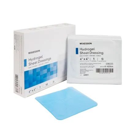 McKesson - 61-82044 - Hydrogel Wound Dressing Sheet 4 X 4 Inch Square Sterile