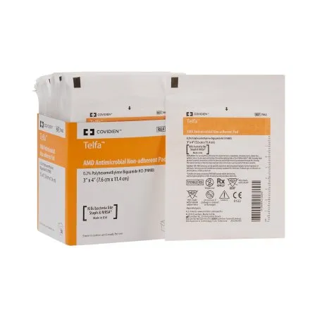 Medtronic / Covidien - 7662 - Antimicrobial Dressing Telfa&#153; AMD 3 X 4 Inch Sterile