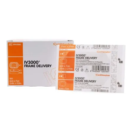 Smith & Nephew - IV3000 Frame Delivery - From: 59410082 To: 59410882 -  I.V. Dressing  Film 2 3/8 X 2 3/4 Inch Sterile