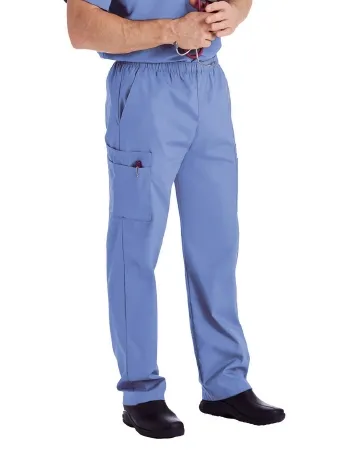 Landau Uniforms - 8555STPXLG - Scrub Pants X-large Steel Gray Male