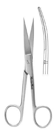 Integra Lifesciences - MeisterHand - MH5-36 - Operating Scissors Meisterhand 5-1/2 Inch Length Surgical Grade Stainless Steel Nonsterile Finger Ring Handle Curved Sharp Tip / Sharp Tip