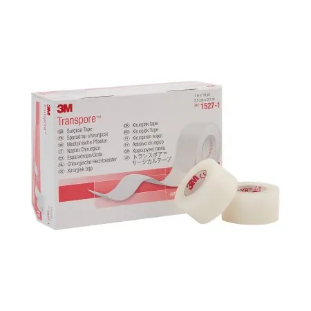 3M - 1527-1 - Transpore Medical Tape Transpore Transparent 1 Inch X 10 Yard Plastic NonSterile