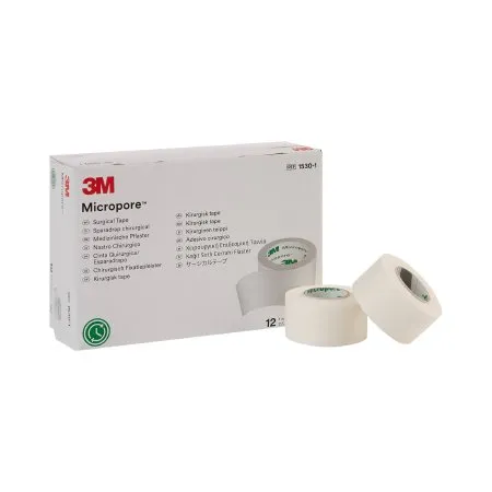 3M - 1530-1 - Micropore Medical Tape Micropore White 1 Inch X 10 Yard Paper NonSterile