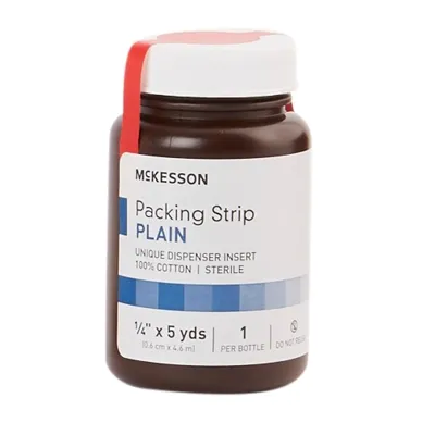 McKesson - From: 61-59120 To: 61-59320  Wound Packing Strip  Nonimpregnated 1/4 Inch X 5 Yard Sterile Plain