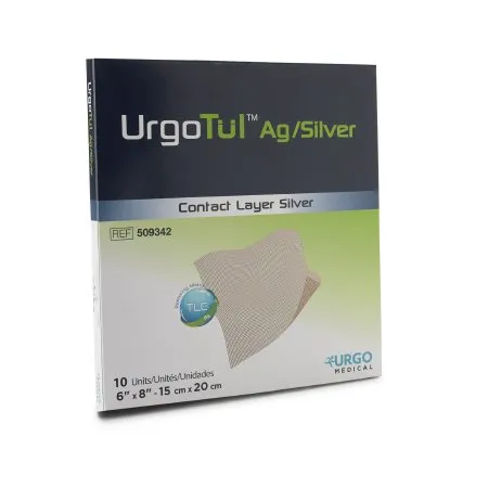 Urgo Medical North America - 509342 - UrgoTulAG/Silver Silver Wound Contact Layer Dressing UrgoTulAG/Silver 6 X 8 Inch Rectangle Sterile