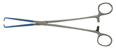 BR Surgical - BR71-12700C - Tenaculum Forceps Br Surgical Schroeder-braun 9-3/4 Inch Length Surgical Grade Coated Stainless Steel Nonsterile Ratchet Lock Finger Ring Handle Curved 1 X 1 Coated Prongs