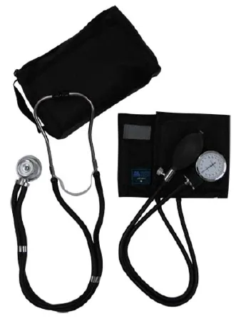 Mabis Healthcare - Match Mates - 01-360-021 - Reusable Aneroid / Stethoscope Set Match Mates Adult Cuff Dual Head Sprague Stethoscope Pocket Aneroid