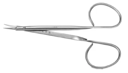 Integra Lifesciences - Padgett - PM-4648 - Suture Scissors Padgett Haynes 4-3/8 Inch Length Surgical Grade Stainless Steel Nonsterile Ribbon Style Finger Ring Handle Curved Blade
