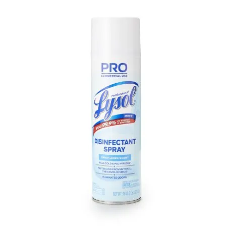 Lagasse - Professional Lysol - RAC74828CT -   Surface Disinfectant Alcohol Based Aerosol Spray Liquid 19 oz. Can Crisp Linen Scent NonSterile