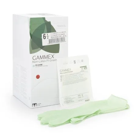 Ansell Healthcare - GAMMEX Non-Latex PI Green - 20685265 - Ansell GAMMEX Non Latex PI Green Surgical Glove GAMMEX Non Latex PI Green Size 6.5 Sterile Polyisoprene Standard Cuff Length Micro Textured Light Green Chemo Tested