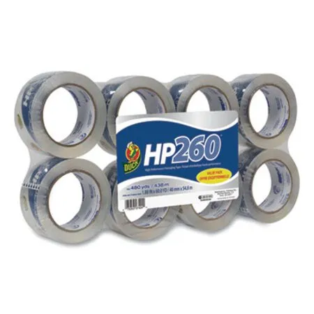 Duck - DUC-0007424 - HP260 Packaging Tape  3' Core  1.88' x 60 yds  Clear  8/Pack