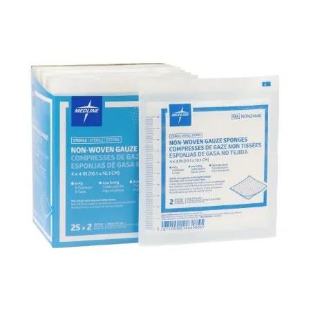 Medline - Avant Gauze - NON21446 -  Nonwoven Sponge  4 X 4 Inch 2 per Pack Sterile 6 Ply Square