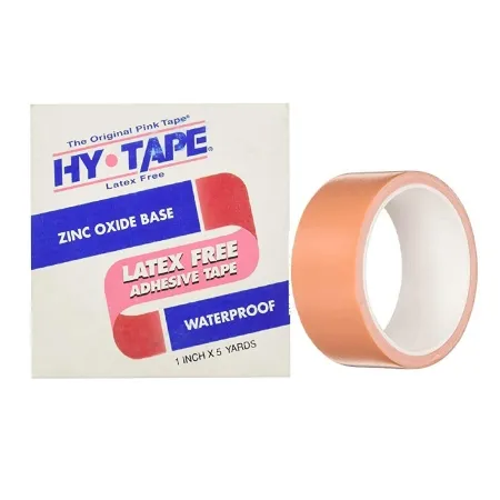 Hy-Tape International - Hy-Tape - 10LF - Hy Tape Waterproof Medical Tape Hy Tape Pink 1 Inch X 5 Yard Zinc Oxide Adhesive Zinc Oxide NonSterile