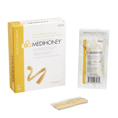 McKesson - MEDIHONEY - 31012 - Honey Impregnated Wound Dressing MEDIHONEY Rope 3/4 X 12 Inch Sterile