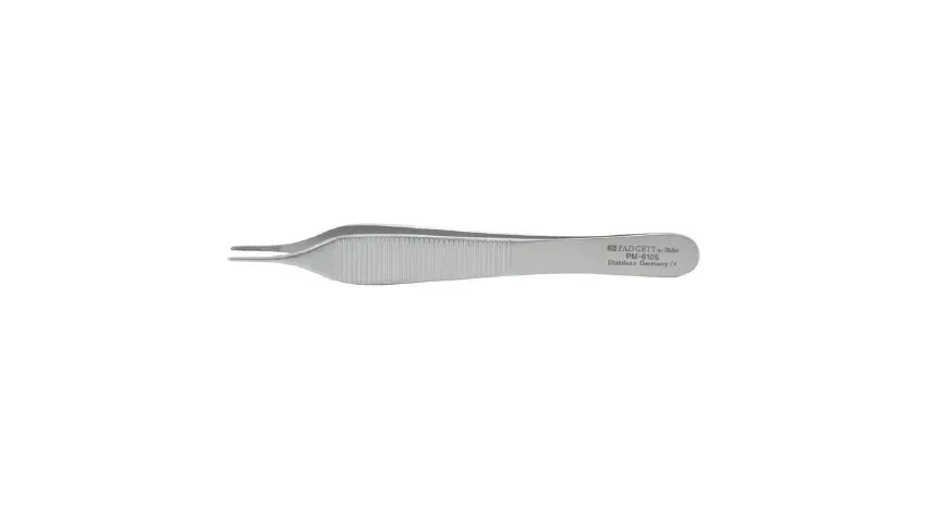 Integra Lifesciences - Padgett - PM-6105 - Dressing Forceps Padgett Adson 4-3/4 Inch Length Surgical Grade Stainless Steel Nonsterile Nonlocking Thumb Handle Straight Delicate, Cross Serrated Tips