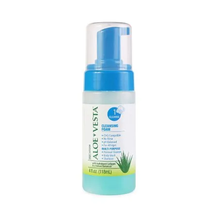 Medline - Aloe Vesta - 325204 - Rinse-Free Body Wash Aloe Vesta Foaming 4 oz. Pump Bottle Clean Scent