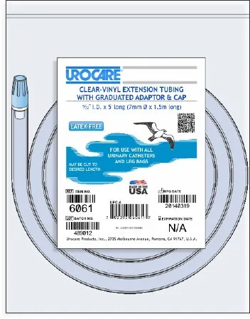 Independence Medical - Urocare - UC6061 - Drainage Tubing Urocare 9/32 X 60 Inch, Clear, Graduated Adapter And Cap