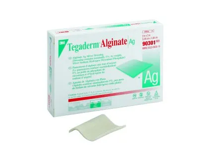 3M - 90301 - Tegaderm Alginate Ag Silver Alginate Dressing Tegaderm Alginate Ag 2 X 2 Inch Square Sterile