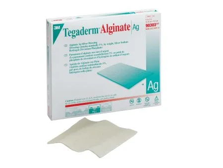 3M - 90303 - Tegaderm Alginate Ag Silver Alginate Dressing Tegaderm Alginate Ag 4 X 5 Inch Rectangle Sterile