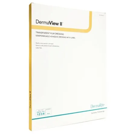 DermaRite  - DermaView II - 00254E - Industries  Transparent Film Dressing  6 1/2 X 8 3/8 Inch Frame Style Delivery Rectangle Sterile