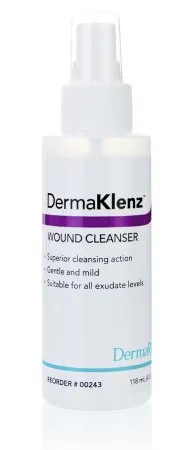 DermaRite  - DermaKlenz - 00243 - Industries  Wound Cleanser  4 oz. Pump Bottle NonSterile
