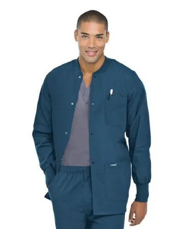 Landau Uniforms - 7551BNP4XL - Warm-up Jacket Navy Blue X-large Hip Length 65% Polyester / 35% Cotton Reusable