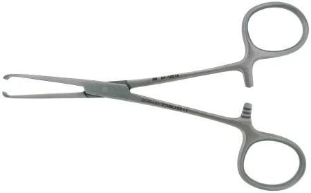 BR Surgical - BR64-12024 - Tissue Forceps BR Surgical Allis 9 Inch Length Surgical Grade Stainless Steel NonSterile Ratchet Lock Finger Ring Handle Curved 5 X 6 Teeth