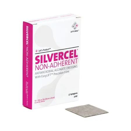 3M - 900202 - Silvercel Non Adherent Silver Alginate Dressing Silvercel Non Adherent 2 X 2 Inch Square Sterile